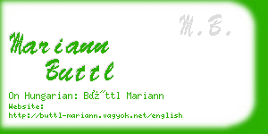 mariann buttl business card